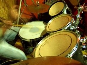 blurred drumming